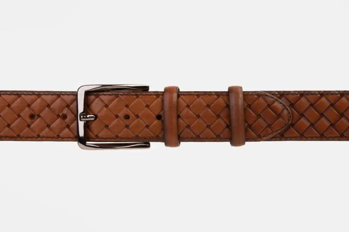 Vinci Leather Leather Belts The Vatra Brown Woven Leather Belt 8211 Men