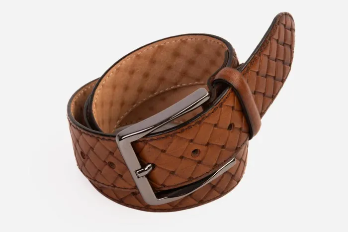 Vinci Leather Leather Belts The Vatra Brown Woven Leather Belt 8211 Men