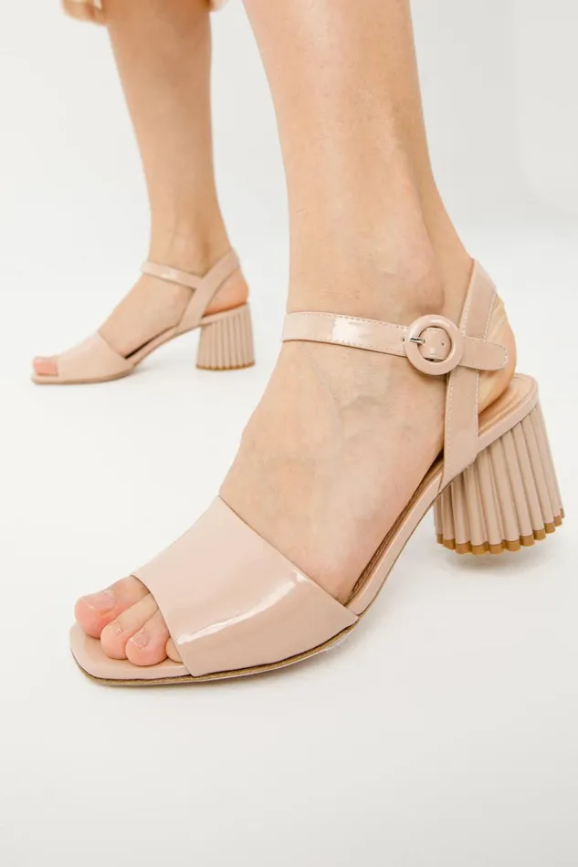 Vinci Leather Sandals The Bamba Cream Patent Leather Sandal 8211 Women