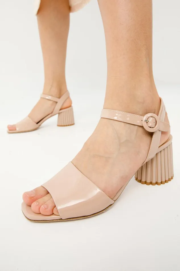 Vinci Leather Sandals The Bamba Cream Patent Leather Sandal 8211 Women