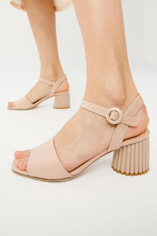 Vinci Leather Sandals The Bamba Cream Patent Leather Sandal 8211 Women