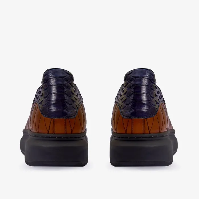 Vinci Leather Sneakers The Adler Pyht Snk Skin Tan and Navyc Sneaker 8211 Men
