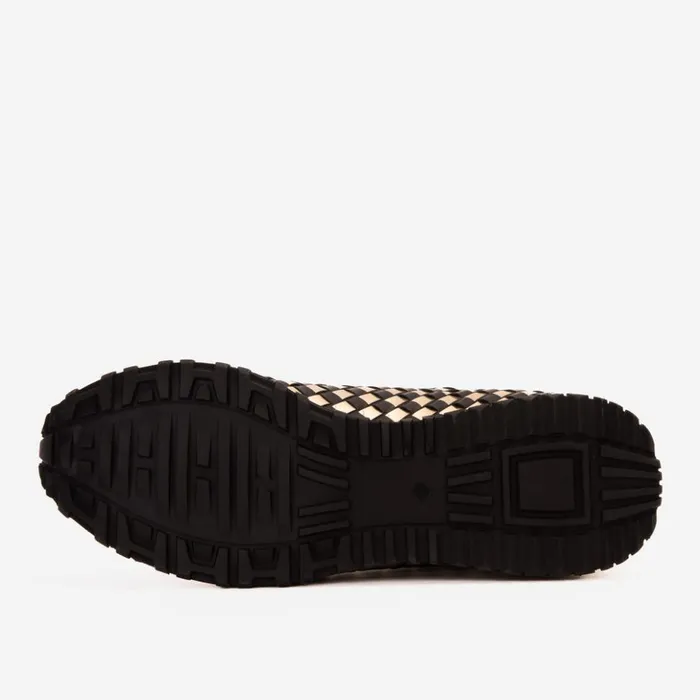 Vinci Leather Sneakers The Mackenzie Black and Gold Woven Leather Sneaker 8211 Men