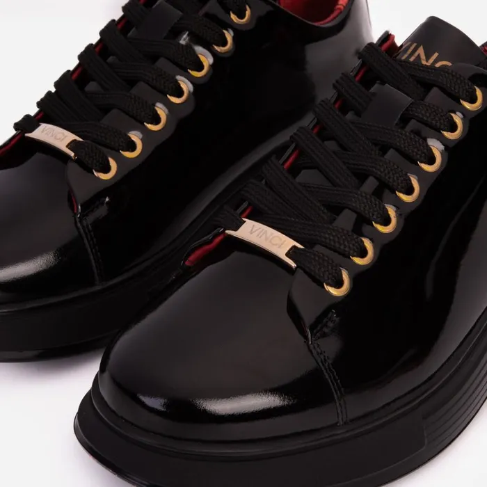 Vinci Leather Sneakers The Peklin Patent Black Leather Sneaker 8211 Men