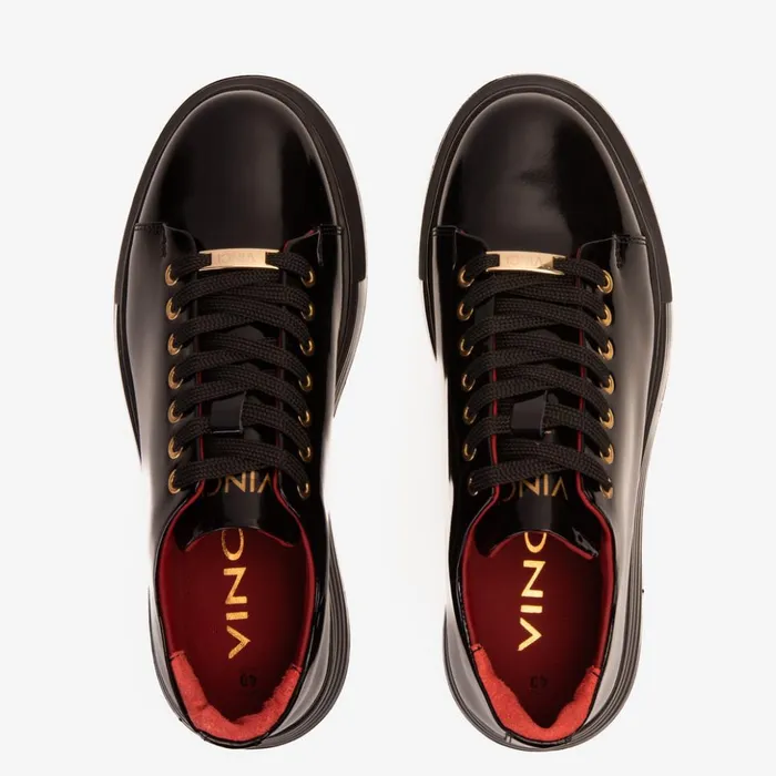 Vinci Leather Sneakers The Peklin Patent Black Leather Sneaker 8211 Men