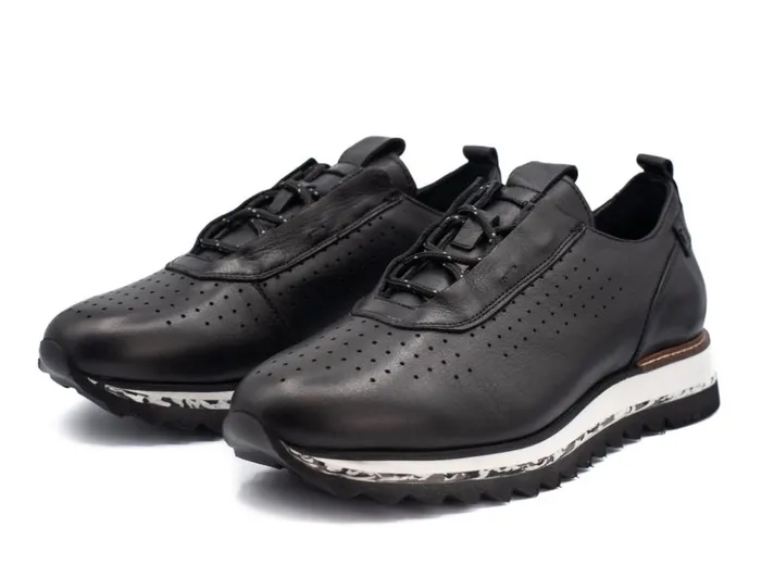 Vinci Leather Sneakers The Pennsylvania Black Leather Sneaker 8211 Men