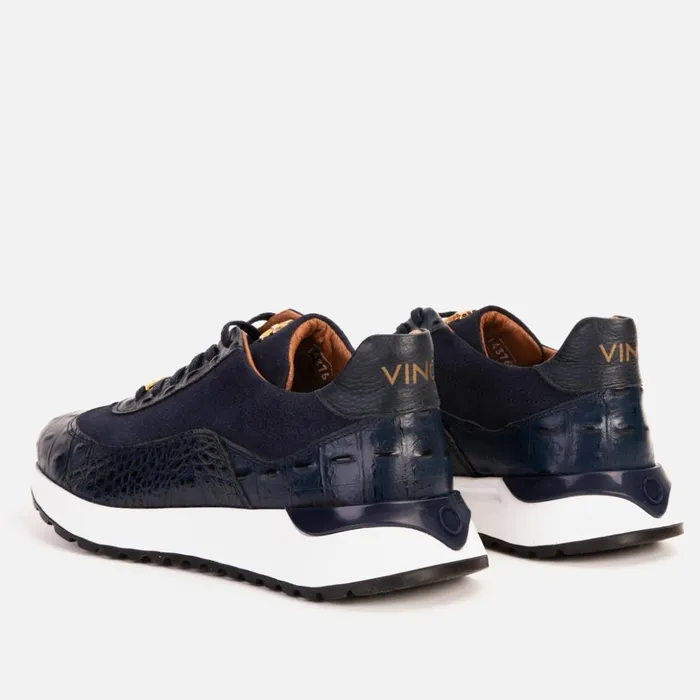 Vinci Leather Sneakers The Savamala Dark Blue Leather Sneaker 8211 Men