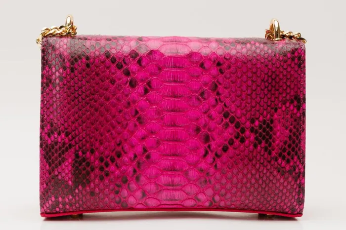 Vinci Leather Women Bags The Toskana Fuchsia Pythn Leather Handbag 8211 Women