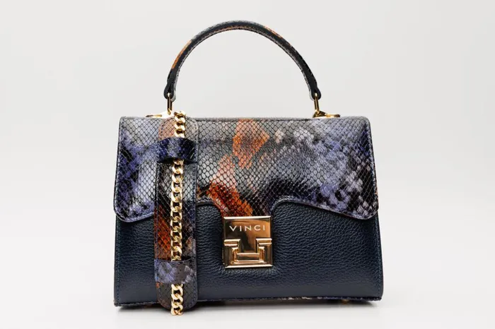 Vinci Leather Women Bags The Venezia Navy Blue Leather Hanbag 8211 Women