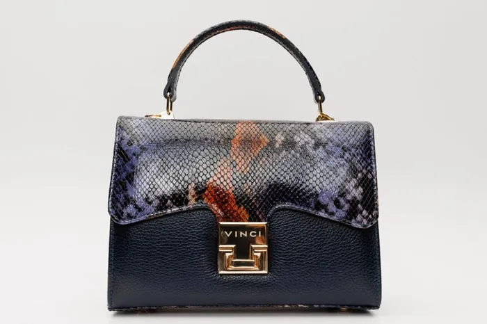 Vinci Leather Women Bags The Venezia Navy Blue Leather Hanbag 8211 Women