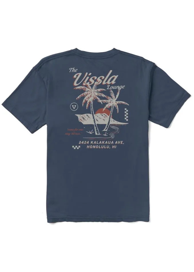 Vissla Lounge Premium Pkt Tee Navy Men Vissla Tees