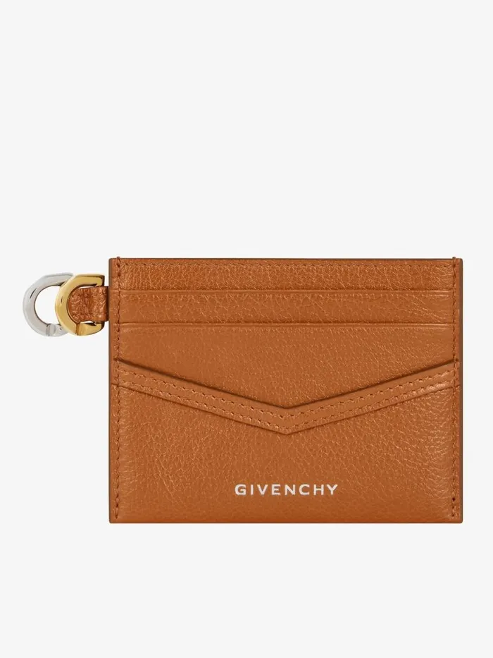 Voyou Card Holder In Leather Soft Tan Women Givenchy Wallets and Card Holders