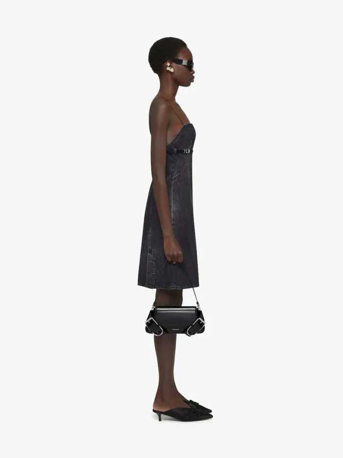 Voyou Straps Dress In Denim Black Women Givenchy Dresses