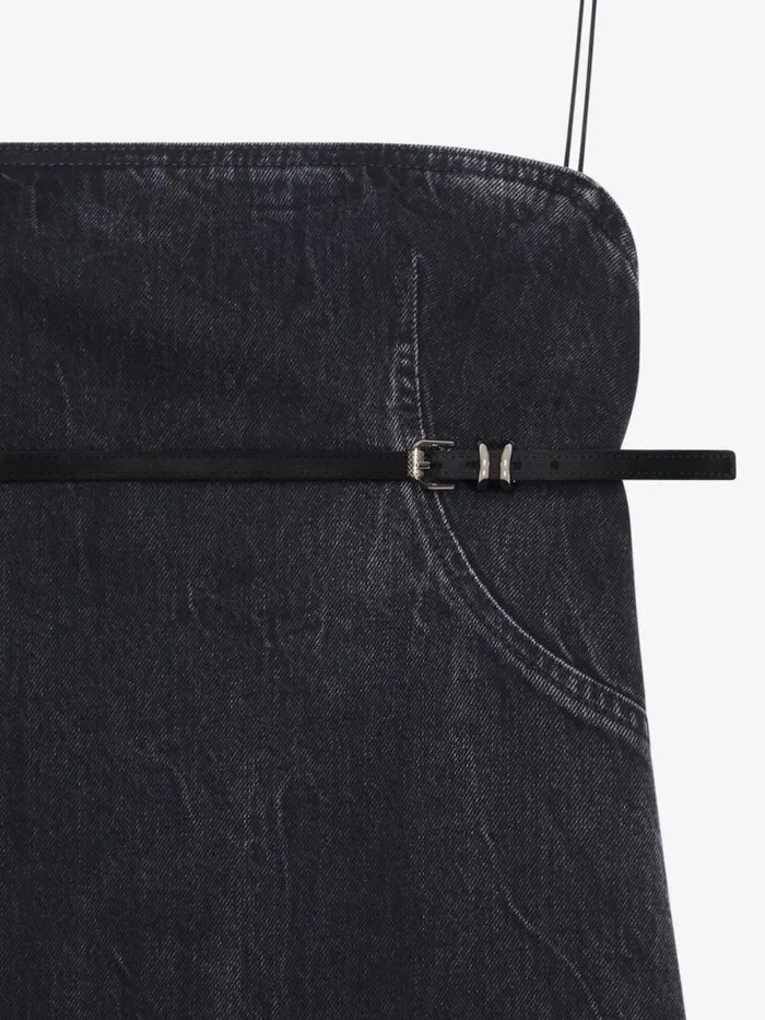 Voyou Straps Dress In Denim Black Women Givenchy Dresses