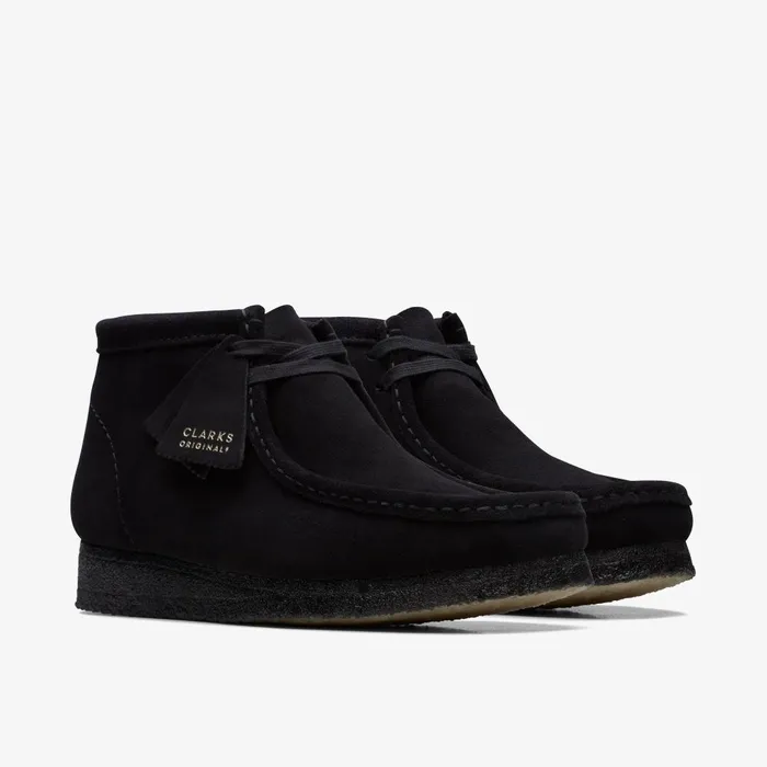 Wallabee Boot Black Suede Men Clarks Wallabees