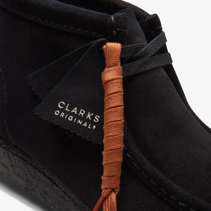 Wallabee Boot Black Suede Men Clarks Wallabees