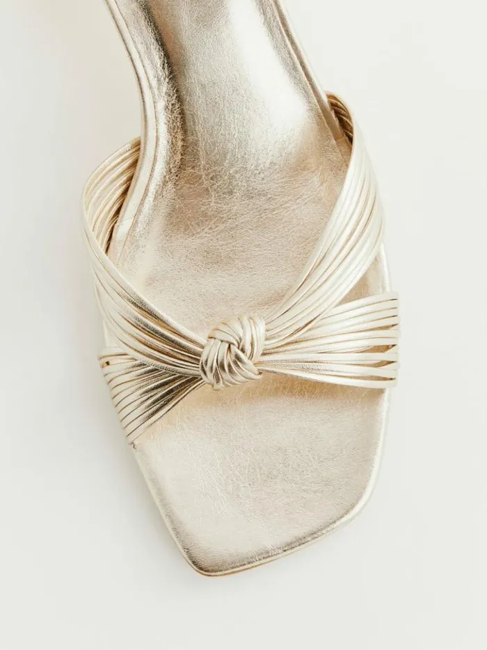 WeddingsShoes The Reformation Emily Mignon Sandal Gold