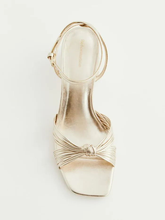 WeddingsShoes The Reformation Emily Mignon Sandal Gold