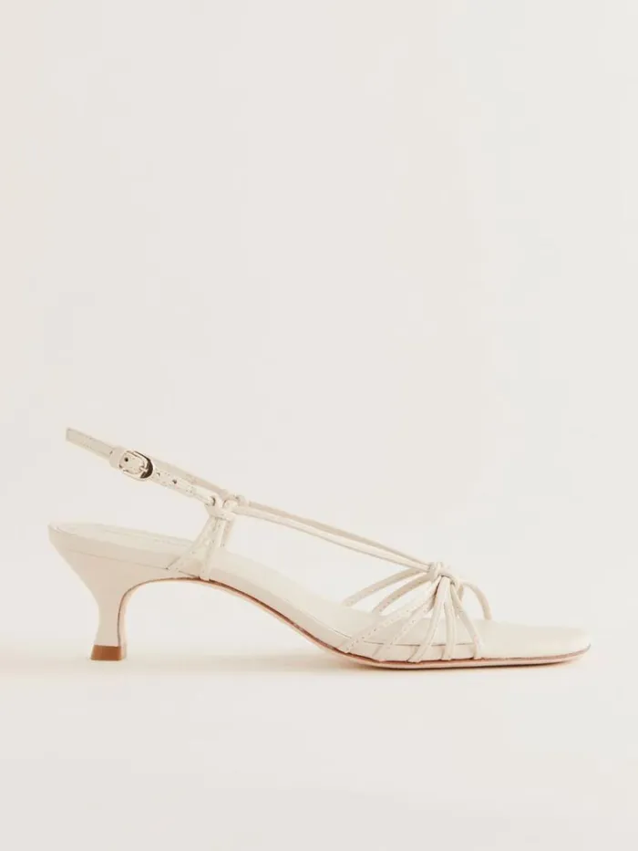 WeddingsShoes The Reformation Emmy Heeled Sandal Almond Leather