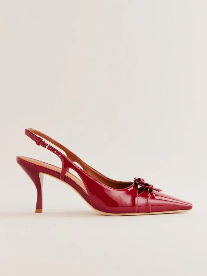 WeddingsShoes The Reformation Noreen Slingback Pump Scarlet Patent