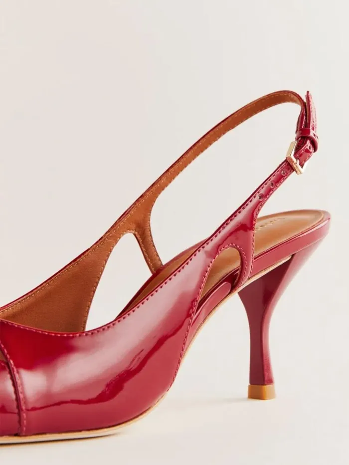 WeddingsShoes The Reformation Noreen Slingback Pump Scarlet Patent