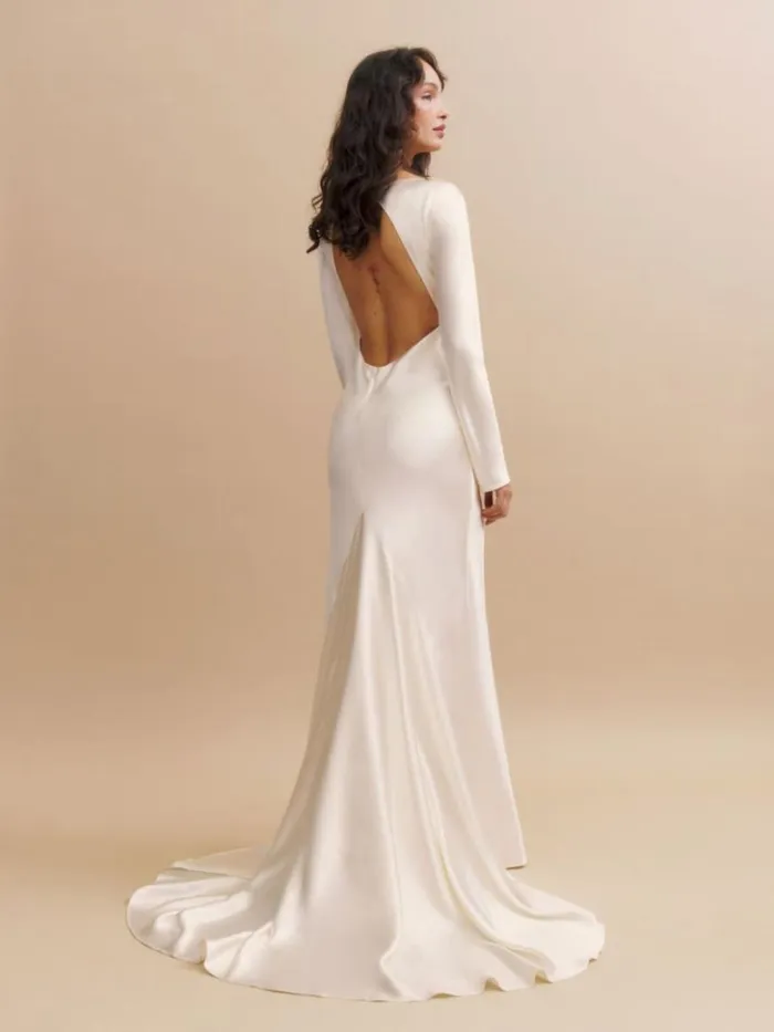 Weddings The Reformation Adwen Silk Dress Ivory