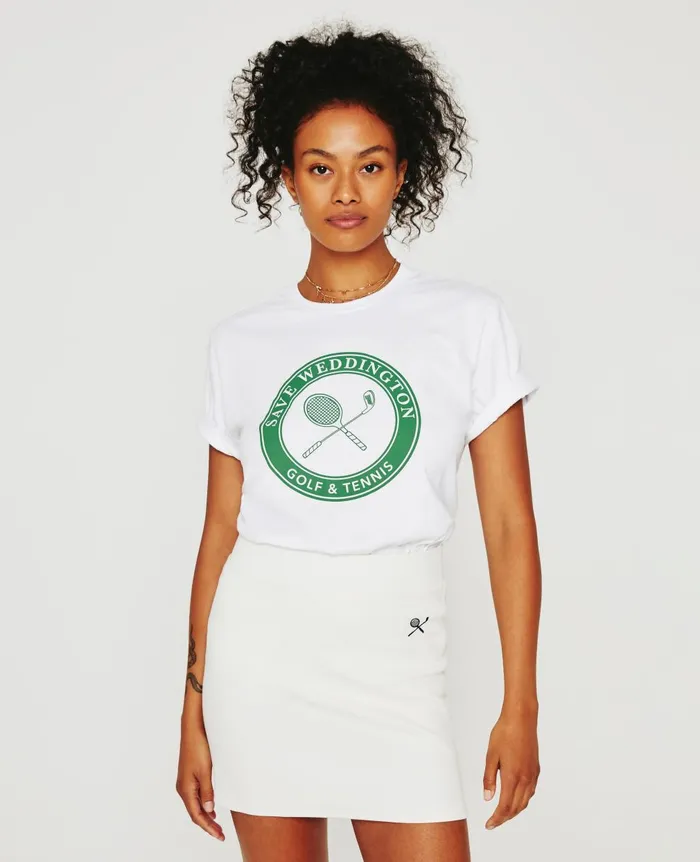 Weddington Crew Weddington Crest Match White MenWomen AG Jeans Tees