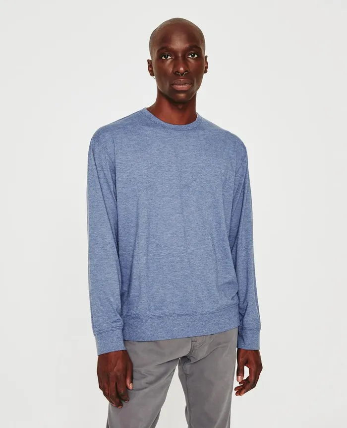 Wesley Pullover Heather Navy Men AG Jeans Tees
