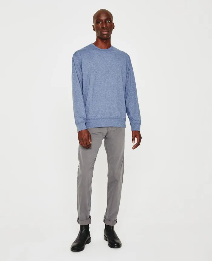 Wesley Pullover Heather Navy Men AG Jeans Tees Wesley Pullover Heather Navy Men AG Jeans Tees