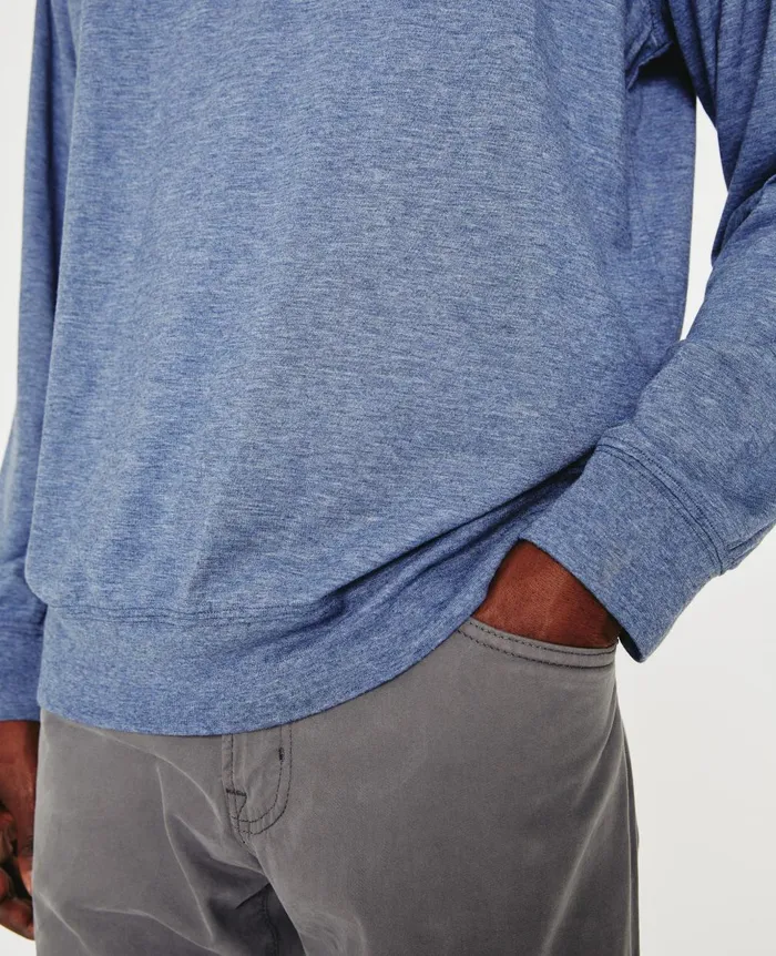 Wesley Pullover Heather Navy Men AG Jeans Tees Wesley Pullover Heather Navy Men AG Jeans Tees