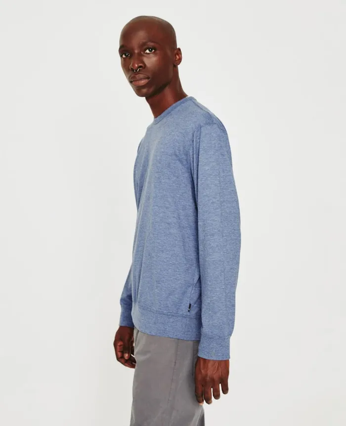 Wesley Pullover Heather Navy Men AG Jeans Tees Wesley Pullover Heather Navy Men AG Jeans Tees
