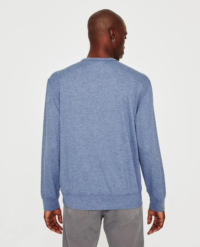 Wesley Pullover Heather Navy Men AG Jeans Tees Wesley Pullover Heather Navy Men AG Jeans Tees
