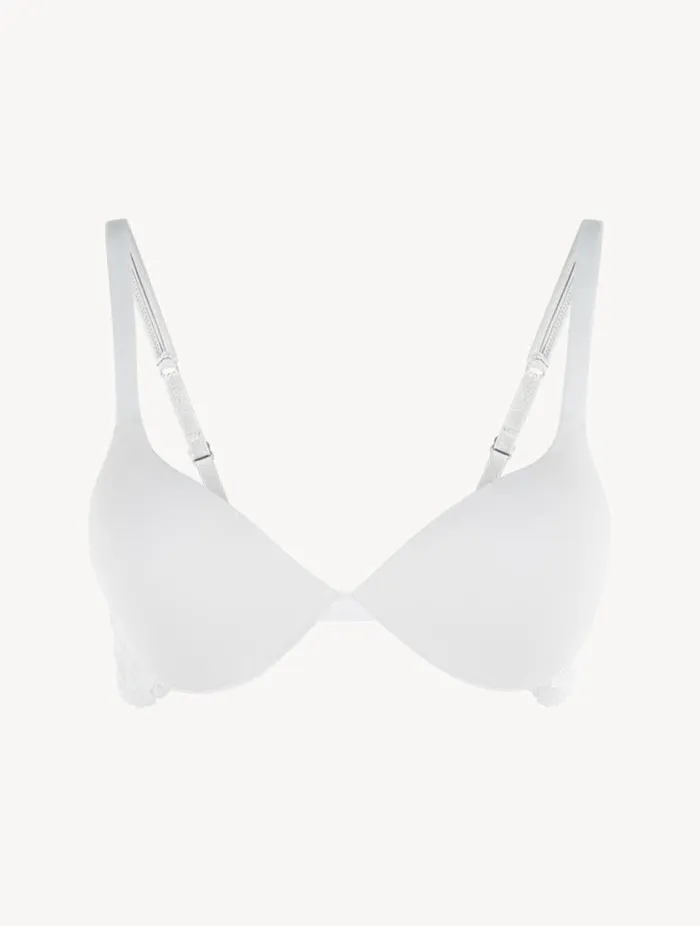 White Cotton Pushup Bra Lingerie La Perla Padded