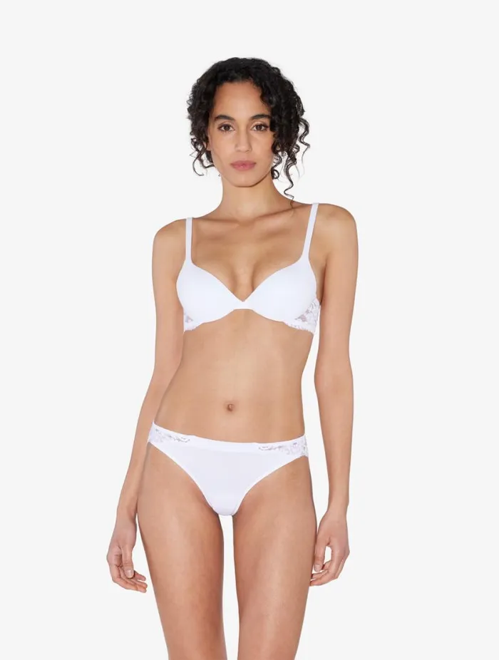 White Cotton Pushup Bra Lingerie La Perla Padded