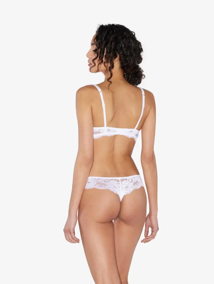 White Cotton Pushup Bra Lingerie La Perla Padded