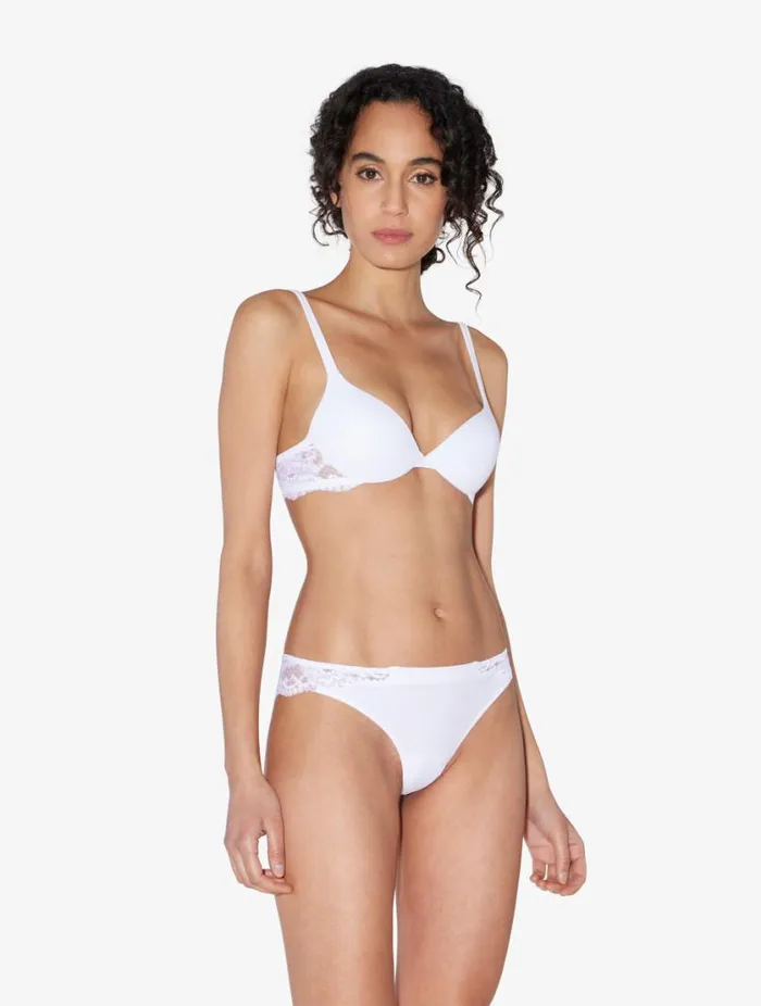 White Cotton Pushup Bra Lingerie La Perla Padded