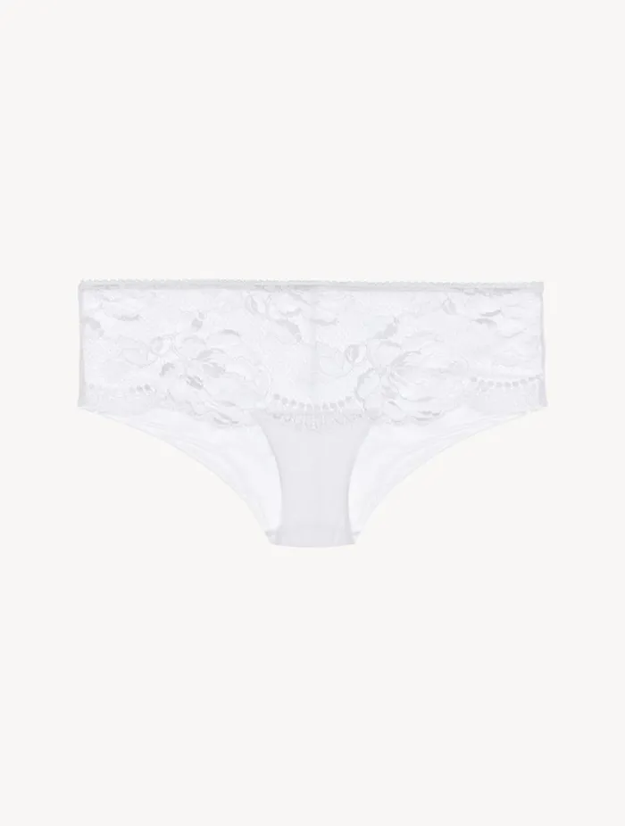 White Lace Boyshort Brief Lingerie La Perla Hipster