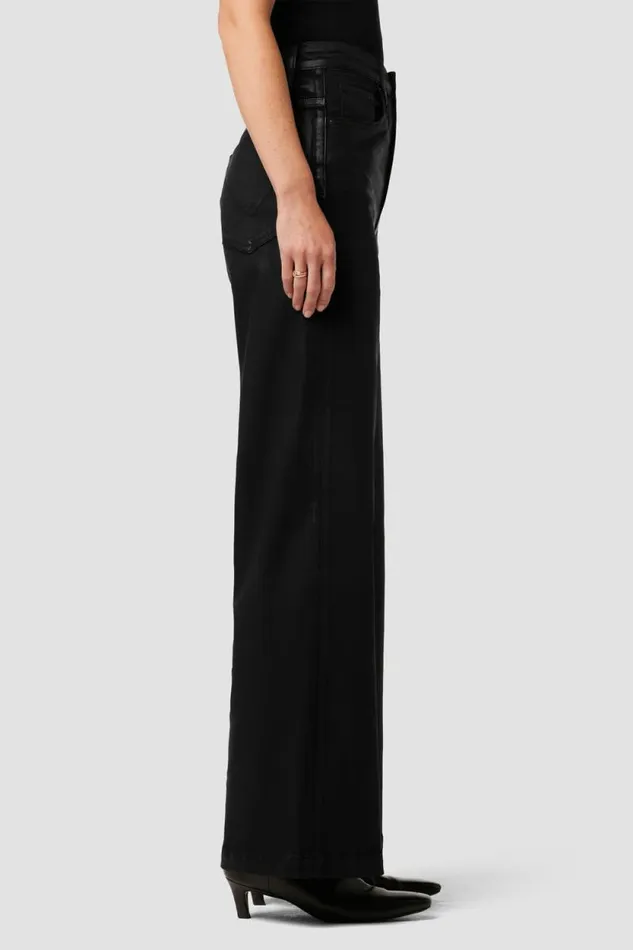 Wide Leg Women Hudson Jeans James HighRise Wide Leg Jean Coated Black Beauty Wide Leg Women Hudson Jeans James HighRise Wide Leg Jean Coated Black Beauty