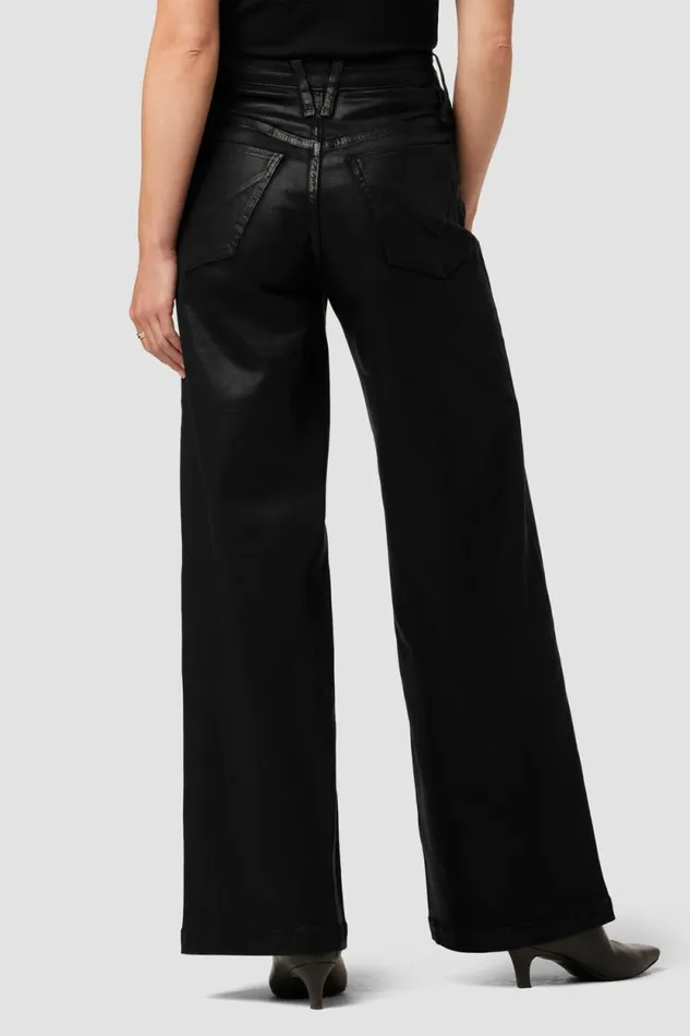 Wide Leg Women Hudson Jeans James HighRise Wide Leg Jean Coated Black Beauty Wide Leg Women Hudson Jeans James HighRise Wide Leg Jean Coated Black Beauty