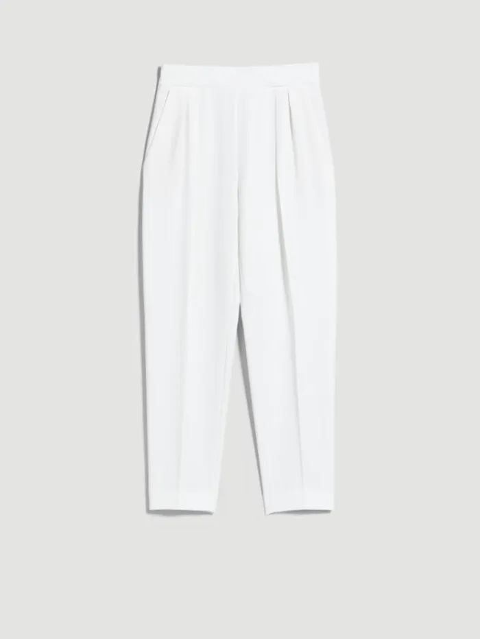 Woman Cady Trousers Optical White Maxmara Bridal Clothing Woman Cady Trousers Optical White Maxmara Bridal Clothing