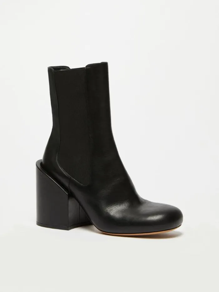 Woman Chelsea Boots With Heel Black Maxmara Ankle Boots And Boots