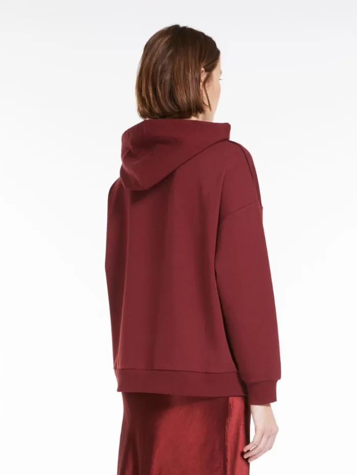 Woman Cotton Blend Sweatshirt Brick Red Maxmara Knitwear And Sweatshirts Woman Cotton Blend Sweatshirt Brick Red Maxmara Knitwear And Sweatshirts