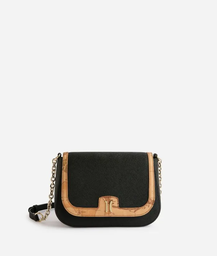 Woman Crossbody Bags Alviero Martini Moments Bag Saffiano Fabric Crossbody Bag With Chain Black Woman Crossbody Bags Alviero Martini Moments Bag Saffiano Fabric Crossbody Bag With Chain Black