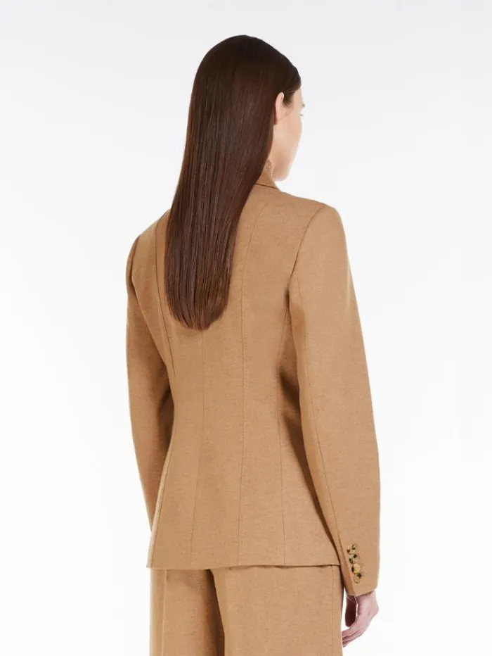 Woman Doublebreasted Jersey Blazer Camel Maxmara Suit Woman Doublebreasted Jersey Blazer Camel Maxmara Suit