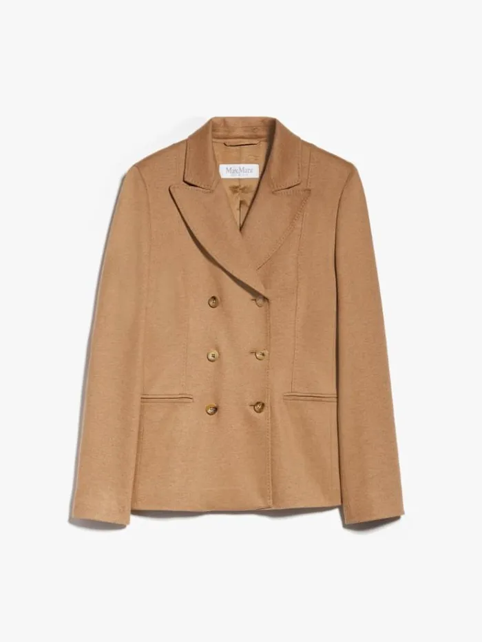 Woman Doublebreasted Jersey Blazer Camel Maxmara Suit Woman Doublebreasted Jersey Blazer Camel Maxmara Suit