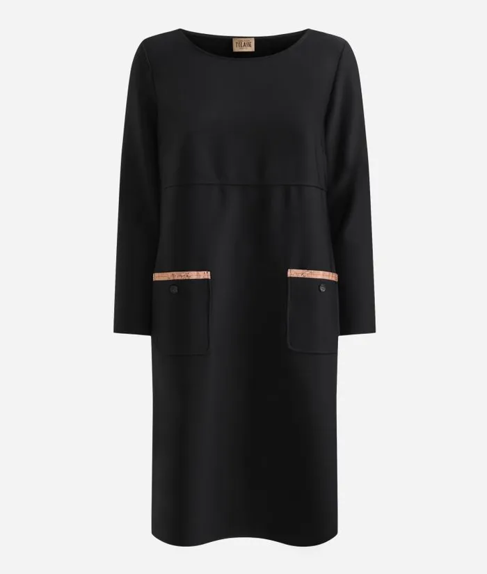 Woman Dresses Alviero Martini Cavalry Twill Shift Dress Black
