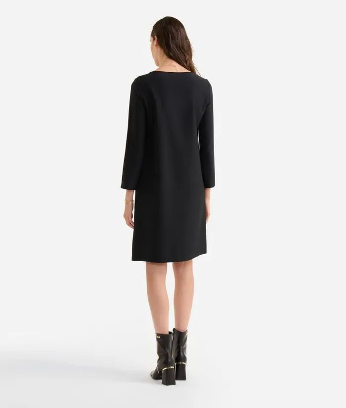Woman Dresses Alviero Martini Cavalry Twill Shift Dress Black