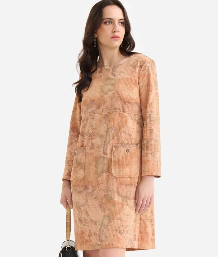 Woman Dresses Alviero Martini Corduroy Shift Dress Geo Classic