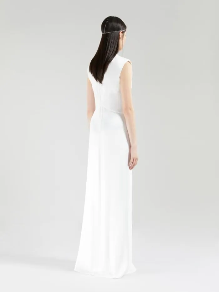Woman Envers Satin Draped Dress White Maxmara Dresses