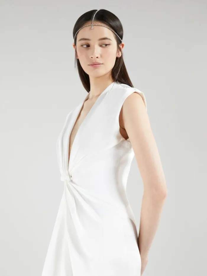 Woman Envers Satin Draped Dress White Maxmara Dresses